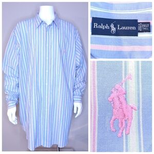 POLO RALPH LAUREN Long Sleeve Button Up 3XLT XXXL 3XL BIG & TALL Mens Vintage RL